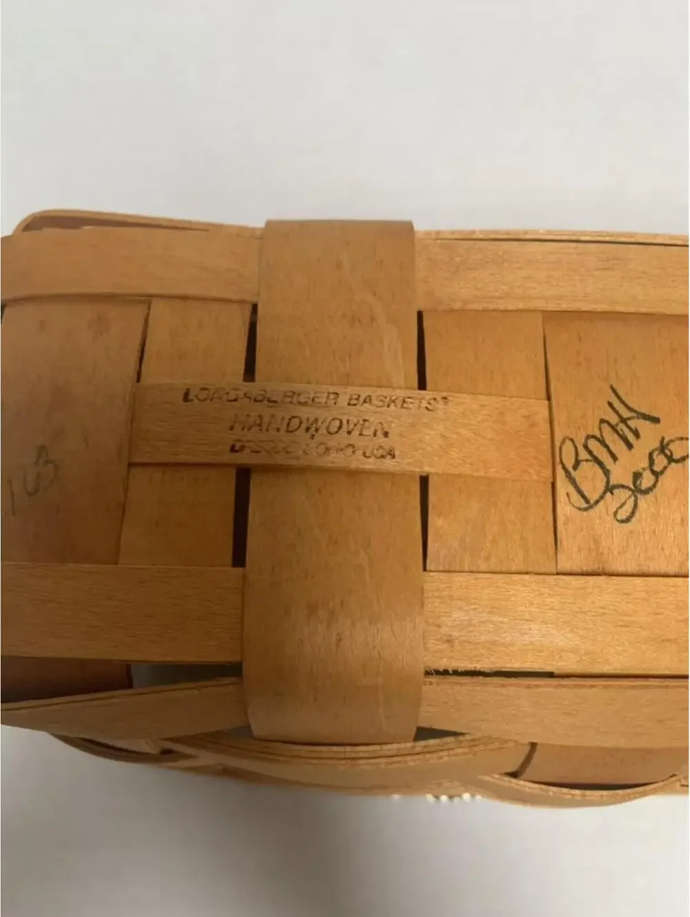 Vintage Longaberger Hanging Mail Basket Made in 2000
